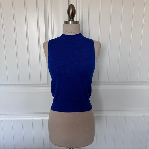 Express Tops - Express Blue Mock Neck Tank
